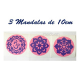 Vinilo Decorativo 3 Mandalas 10cm Sticker Calcomanía Om 