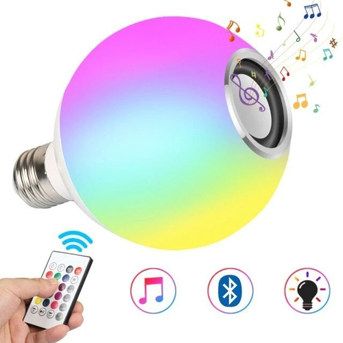 Ampolleta Bluetooth Parlante Musical Led Con Control