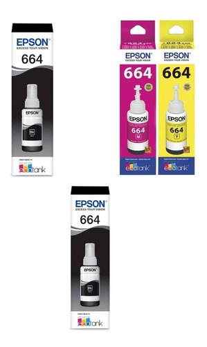 Kit 04 Tinta Original Epson L120 L1300 L395 T644 L396 L355 