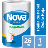 Toalla De Papel Nova Ultra Absorb Mega Rollo 1 Un 26 Mt