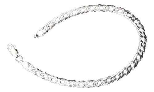 Nueva Esclava Pulsera Plata Ley 925 Doble Rombo Dr080 19cm