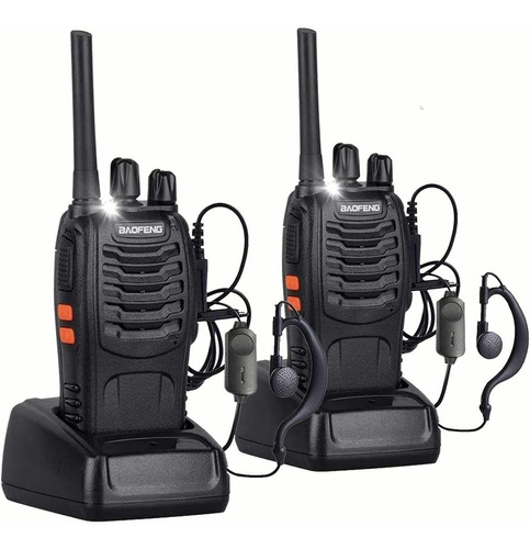 Walkie-talkie Inalámbrico Con Manos Libres, 2 Piezas