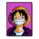 Cuadro One Piece - Luffy - Marco De Madera Sin Vidrio