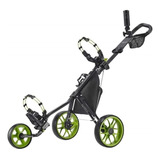 Carro Manual Golf Caddytek Caddylite 11.5 3 Ruedas Color Negro Con Ruedas Verdes