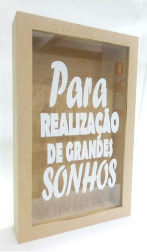 Quadro Cofre Ou Rolha 27x17cm +vidro E Adesivo Personalizado