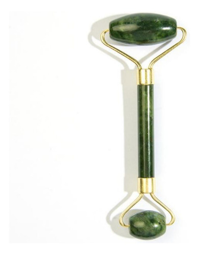 Rodillo Masajeador Facial- Roller Piedra Jade Doble Rueda