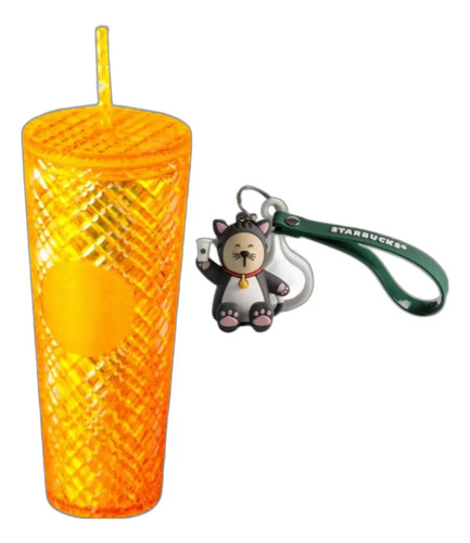 Termo Starbucks Jeweled Gold + Llavero 20 Aniv Originales