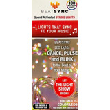 100 Luzes De Led Coloridas Natal Beat Sync Fada Ativadas Som