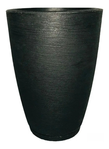 Vaso Planta Polietileno Cone Grande Texturizado Escovado