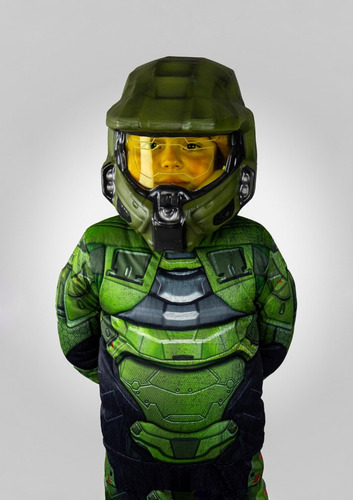 Disfraz Halo Master Chief Con Casco Para Niño