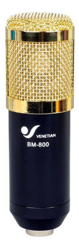 Micrófono Venetian Bm-800 Condensador Cardioide Color Negro/dorado