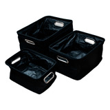 Set X3 Organizador Cesto Canasto Caja Organizadora Tela Ropa