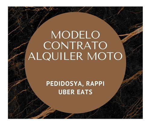 Modelo Contrato Alquiler Moto Pedidosya, Rappi, Uber Eats