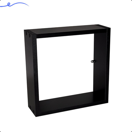 Nicho Quadrado Mdf Preto Sala Banheiro Quarto 20x20x10