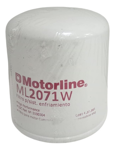 Filtro Para Sistema De Enfriamiento Motorline: Ml2071w