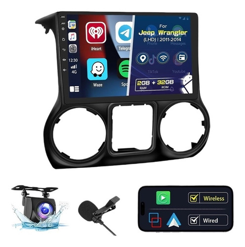 Estereo Jeep Wrangler 2011-2014 Android Carplay Gps 2+32g