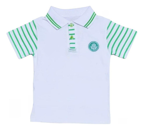 Polo Infantil Palmeiras Camiseta Branca Oficial