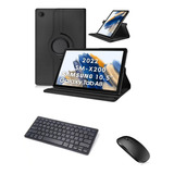 Capa Com Teclado Bluetooth E Mouse P Tablet Samsung A8 X200