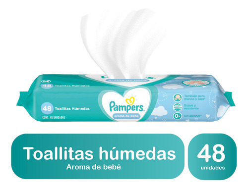 Toallitas Húmedas Pampers Aroma De Bebé Con Tapa X48