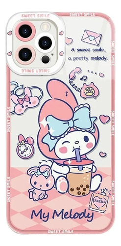 Funda De Teléfono Cartoon Kuromi Melody Para iPhone 15 14 13