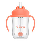 Vaso Con Popote Dr Browns Straw Cup 9oz Naranja Liso