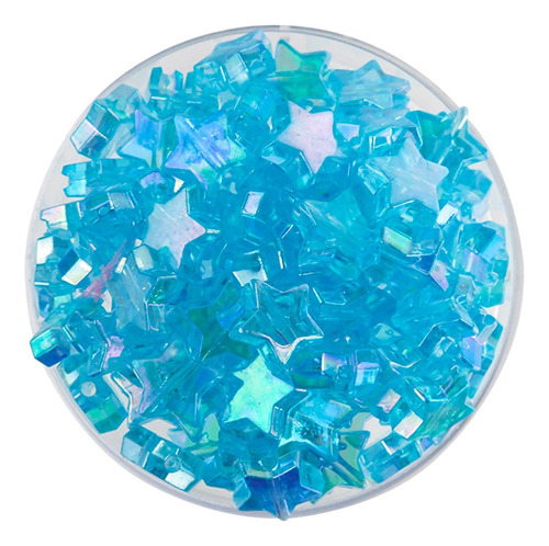 Cuentas Plasticas Tornasoladas Estrella Deco Bijou 90u X25gr