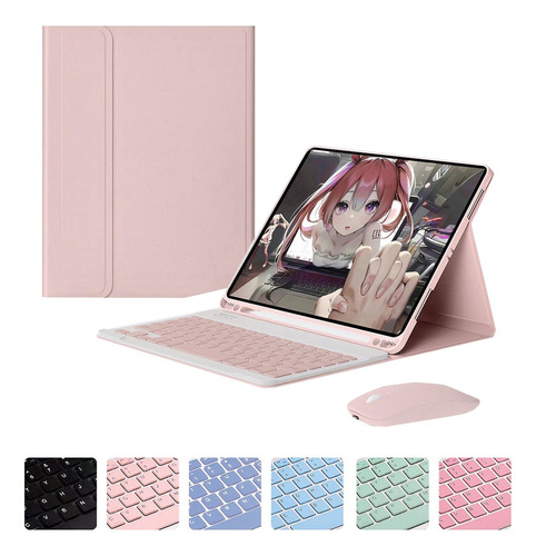 Capa + Teclado Bluetooth + Mouse Para iPad Pro 11 Polegadas