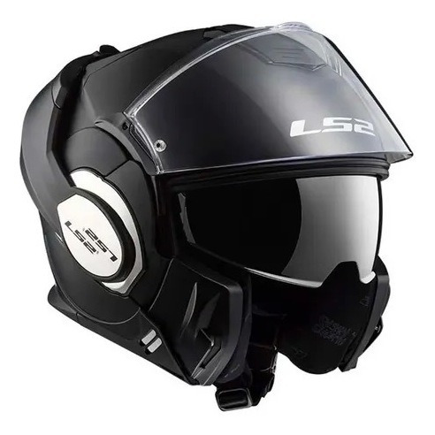 Casco Ls2 Valiant Abatible Moto Visor Interno Negro