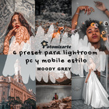 6 Preset Para Lightroom Pc Y Mobile - Estilo Moody Grey