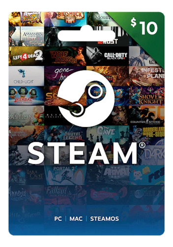 Saldo Steam Argentina 10 Usd Gift Card Entrega Rápida