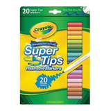 Crayola Marcadores Lavables Super Tips 20 Unidades