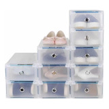 Set 10 Organizadores Zapatos Cajas Apilables Zapateras