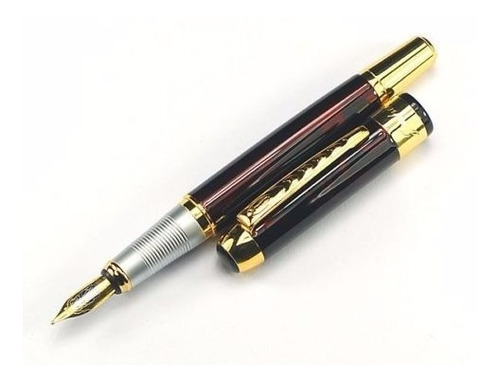 Pluma Fuente Marca Jinhao 250 Vino Con Vivos Dorados