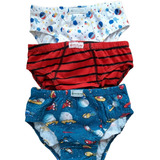 Pack X5 Slip Niño Estampado Antillitas Elastico Embutido