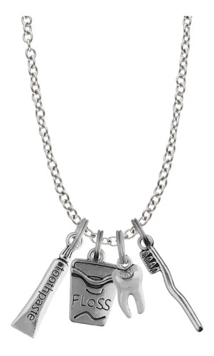 Collar Dentista Doctor Dije Diente Muela Cepillo Pasta Dije Dentista Regalo Para Dentistas Odontólogo Collar Moda Dijes