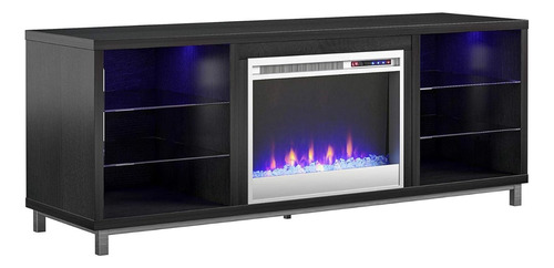 Mueble De Tv C/chimenea, 70 In; Negro; Ameriwood Home Lumina