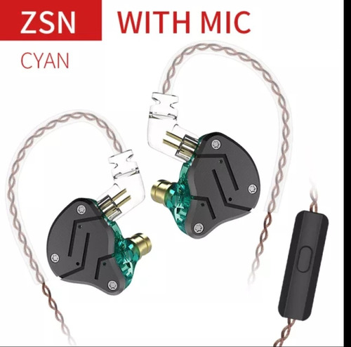 Kz Zsn Cyan Con Microfono