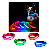 Collar P Perros Gatos Ajustable Con Luz Led 3 Modos Luz X 6