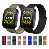 Pulseira Para Amazfit Bip 5 A2215 Pulseira Aço Milanese 22mm