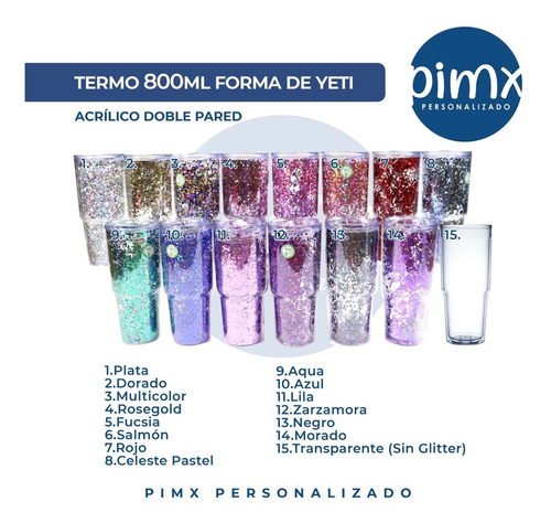 Termo Forma De Yeti 800ml Sin Personalizar Acrílico 