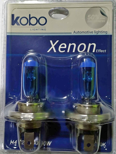 Lampara H4 Blue Vision Kobo Efecto Xenon 12v 100/90w Autos