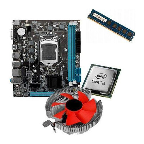 Kit Pl Mãe H81 + Processador I3 4130 + Memoria 4 Gb Ddr3 +