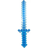 Brinquedo Espada Pixel Minecraft 58cm Som E Luz - Azul Nº31