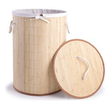 Cesto Organizador Plegable De Bambú Con Tapa Begônia