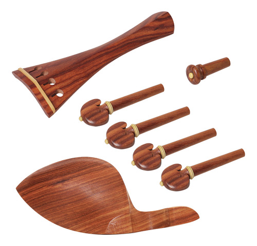 Set Accesorios Violín 4/4 Madera Roja Con Cordal Reposapiés