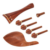 Set Accesorios Violín 4/4 Madera Roja Con Cordal Reposapiés