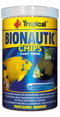 Ração Tropical Bionautic Chips 520g Peixe Marinho Exigente