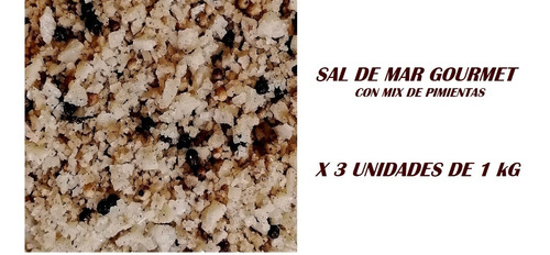 Sal De Mar Con Especias, Mix De Pimientas, 3 Bolsas De 1 Kg