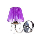 Aplique London Violeta Cairel Cristal Pantalla Organza E-27