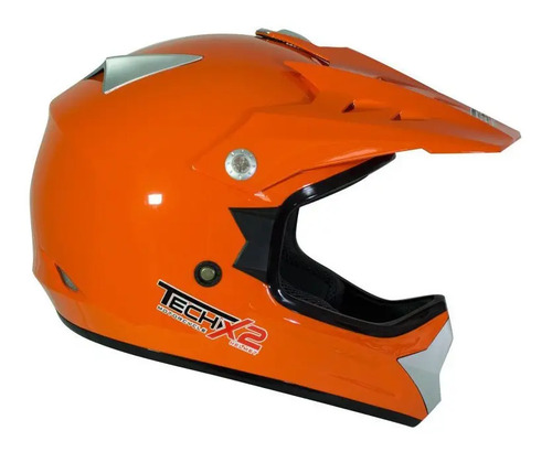 Casco Techx2 Mx-623 Cross Infantil Naranja Ecer22-05